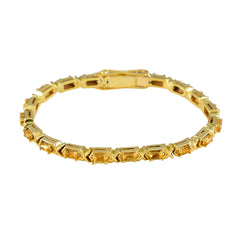 Citrine Achievement Eye-catching Yellow Sterling Silver Tennis Bracelet