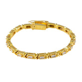 Crystal Quartz Afterpay Day Eye-catching White 92.5 Silver Tennis Bracelet