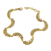 White CZ Astrology Minimal White Sterling Silver Links Bracelet