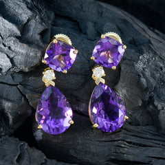 Amethyst-American-Riley-mehrere-Dangle-Lila-925-Silber-Ohrring