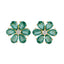 Emerald-CZ-Indian-Araya-multiple-Stud-Green-925-Sterling-Silver-Earring