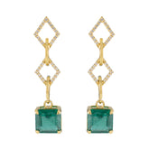 Emerald-CZ-Indian-Dewi-multiple-Stud-Green-925-Silver-Earring