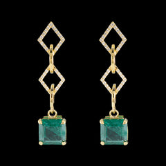 Emerald-CZ-Indian-Dewi-multiple-Stud-Green-925-Silver-Earring