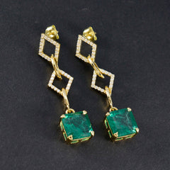 Emerald-CZ-Indian-Dewi-multiple-Stud-Green-925-Silver-Earring