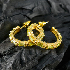 Peridot-French-Alice-Mehrfach-Ohrstecker-Grün-Silber-Ohrring