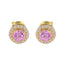 Pink-CZ-American-Lourdes-multiple-Stud-Pink-925-Silver-Earring