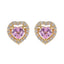 Pink-CZ-American-María-multiple-Stud-Pink-925-Sterling-Silver-Earring