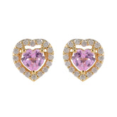 Pink-CZ-American-María-multiple-Stud-Pink-925-Sterling-Silver-Earring