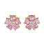 Pink-CZ-American-Aiko-multiple-Stud-Pink-925-Silver-Earring