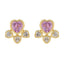 Pink-CZ-American-Mei-multiple-Stud-Pink-92.5-Silver-Earring