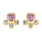 Pink-CZ-American-Mei-multiple-Stud-Pink-92.5-Silver-Earring