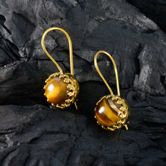 Tiger-Eye-Moroccan-Eun-ji-Solitaire-Stud-Brown-92.5-Silver-Earring