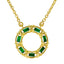 Emerald CZ Statement Russian 92.5 Silver Hepta Green Pendant