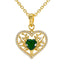 Emerald CZ Statement Indian 925 Silver multiple Green Pendant
