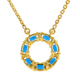 Turquoise Statement Turkish 925 Silver Hepta Turquoise Pendant