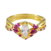 Weißer CZ Halo Koreanischer Sterling Silber Weißer Edelstein Flüstern dünner Ehering Schmuck