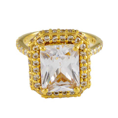 White CZ Halo Korean Silver White Gemstones Slim Love Ring Jewelry