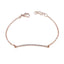 White CZ Back to School Whisper-thin White Silver Chain Bracelet