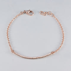 White CZ Back to School Whisper-thin White Silver Chain Bracelet