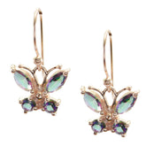 Boucles d'oreilles pendantes multiples Lucia en argent 925 marron avec quartz fumé coréen