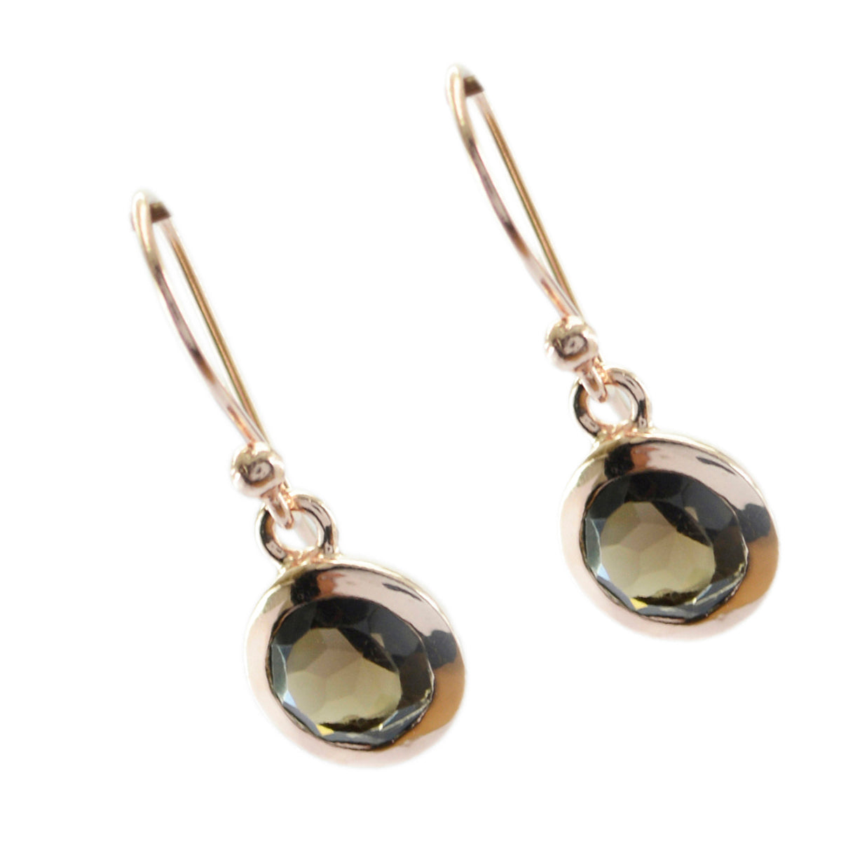 Smoky-Quartz-Japanese-Olivia-Solitaire-Dangle-Brown-Silver-Earring