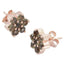 Smoky-Quartz-Italian-Victoria-multiple-Stud-Brown-Silver-Earring