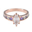 Amethyst multiple Korean 92.5 Silver Purple Gemstones Whisper thin Love Ring Jewelry
