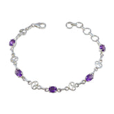 Amethyst Berlin Fashion Week Slim Purple 925 Silver Links Bracelet