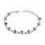 Amethyst Black History Month Slim Purple Silver Links Bracelet