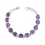 Amethyst Book Lovers Day Tiny Purple 925 Silver Links Bracelet