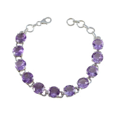 Amethyst Buchliebhaber Tag Winzig Lila 925 Silber Glieder Armband
