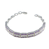 Amethyst Boxing Day Minimal Purple Sterling Silver Tennis Bracelet