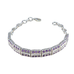 Amethyst Boxing Day Minimal Purple Sterling Silver Tennis Bracelet