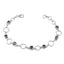 Amethyst BST ends Delicate Purple Sterling Silver Links Bracelet