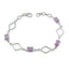 Amethyst Burger Day Whisper-thin Purple Silver Links Bracelet
