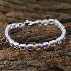 Amethyst Camera Day Classic Purple 92.5 Silver Tennis Bracelet