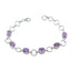 Amethyst Beginning of Summer Slim Purple 925 Silver Links Bracelet