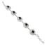 Black Onyx Christmas Eve Eye-catching Black 925 Silver Links Bracelet
