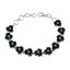 Black Onyx Cinco de Mayo Mid-weight Black 925 Silver Links Bracelet