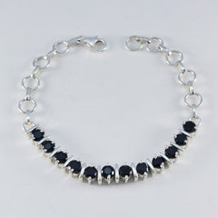 Black Onyx Clean Your Desk Day Tiny Black Silver Tennis Bracelet