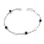 Black Onyx Coachella Featherlight Black Silver Links Bracelet