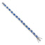Blue Supphire CZ Compliment Day Classic Blue Silver Tennis Bracelet