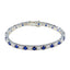 Blue Supphire CZ Cookie Day Versatile Blue Sterling Silver Tennis Bracelet