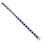 Blue Supphire CZ Couture Eye-catching Blue Sterling Silver Tennis Bracelet