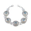 Blue Topaz Early May Bank Holiday Eye-catching Blue Sterling Silver Links Bracelet