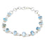 Blue Topaz Easter Featherlight Blue Sterling Silver Links Bracelet