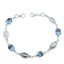 Blue Topaz Easter Monday Tiny Blue 925 Silver Links Bracelet