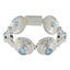 Blue Topaz Easter Weekend Statement Blue Silver Tennis Bracelet