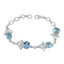 Blue Topaz Eat What You Want Day Featherlight Blue Sterling Silver Links Bracelet