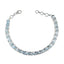 Blue Topaz Eid al-Adha Classic Blue 925 Silver Tennis Bracelet